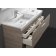 Set mobilier Roca Prisma Unik 90cm cu dulap baza cu doua sertare alb lucios si lavoar asimetric stanga
