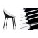 Scaun Kartell Super Impossible design Philippe Starck, alb-negru