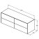 Dulap baza Ideal Standard Conca 160x50.5x55cm cu patru sertare, stejar deschis