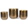 Set 3 vase deco Deko Senso Big Planters, metal, auriu antichizat