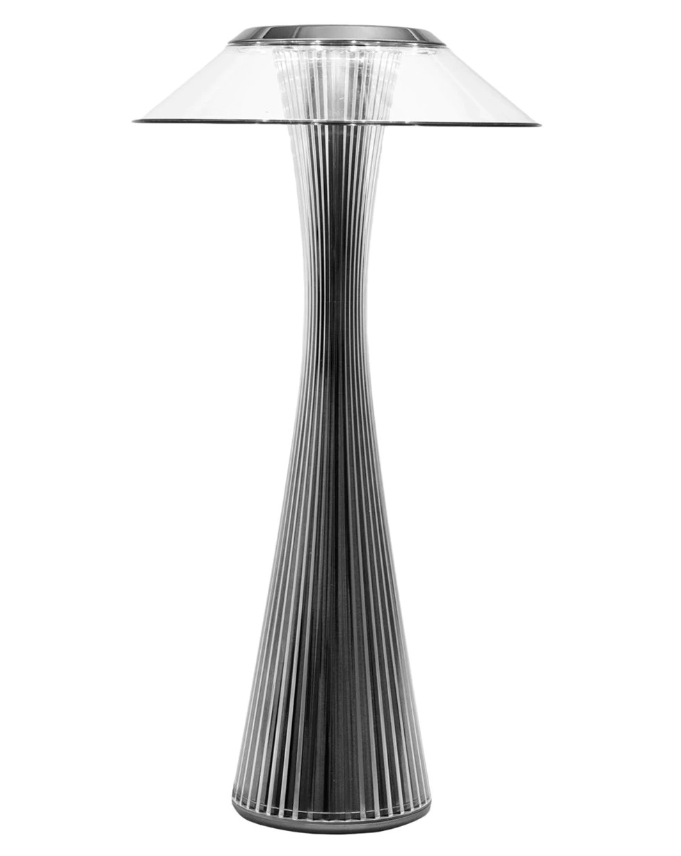 Veioza Kartell Space design Adam Tihany LED 15x30cm titanium metalizat
