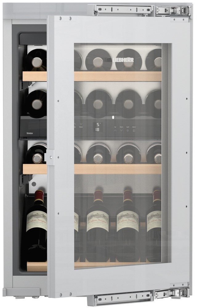 Vitrina de vinuri incorporabila Liebherr Vinidor EWTdf 1653 30 sticle Super Silent usa sticla clasa G 1653