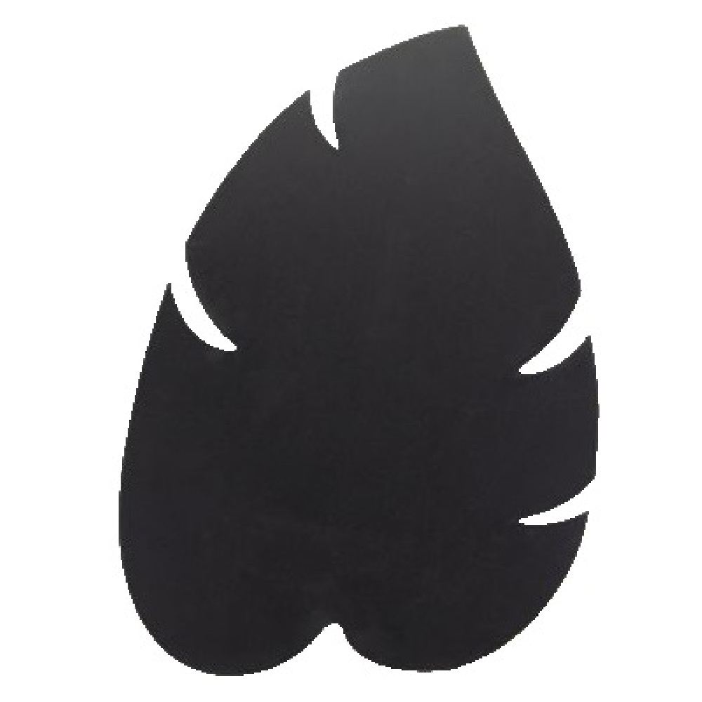 Tabla de scris autoadeziva Securit Silhouette Leaf 43 8x29x0 3cm include marker creta negru
