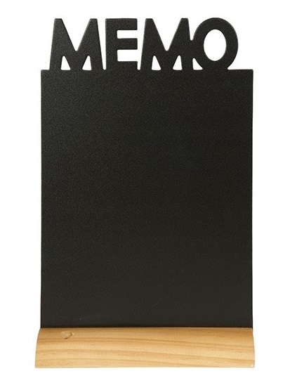 Tabla de scris Securit Silhouette Memo 34 5x21x6cm baza de lemn include marker creta negru Securit imagine noua 2022
