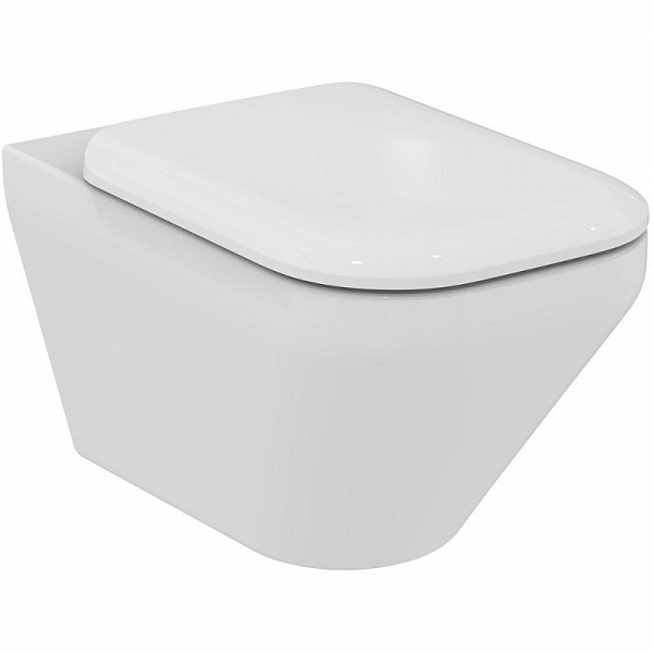 Set vas WC suspendat Ideal Standard Tonic II AquaBlade cu fixare ascunsa cu capac inchidere lenta