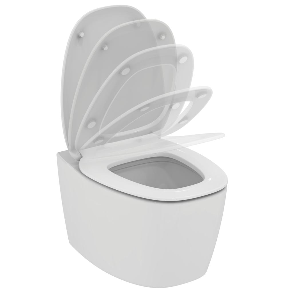 Set vas WC suspendat Ideal Standard Dea AquaBlade cu capac inchidere lenta