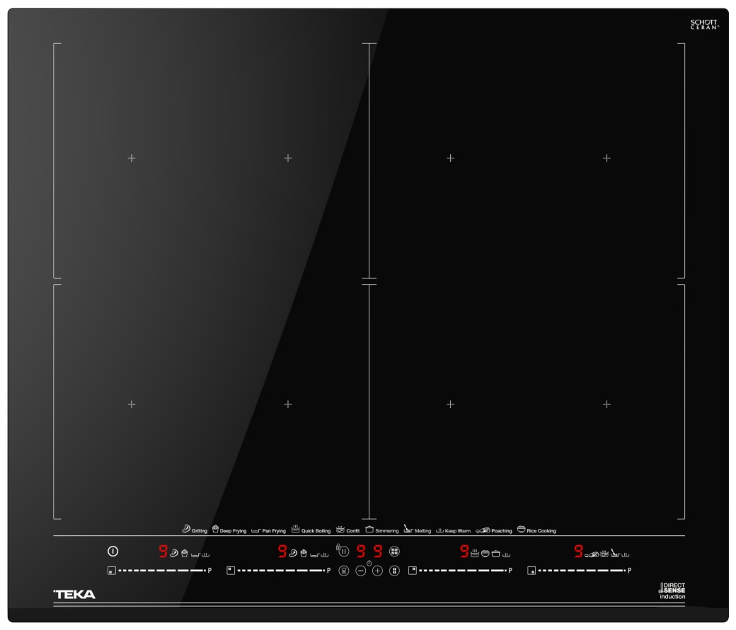 Plita inductie incorporabila Teka IZF 68700 60cm 7 zone FLEX DirectSense Cristal negru 60cm