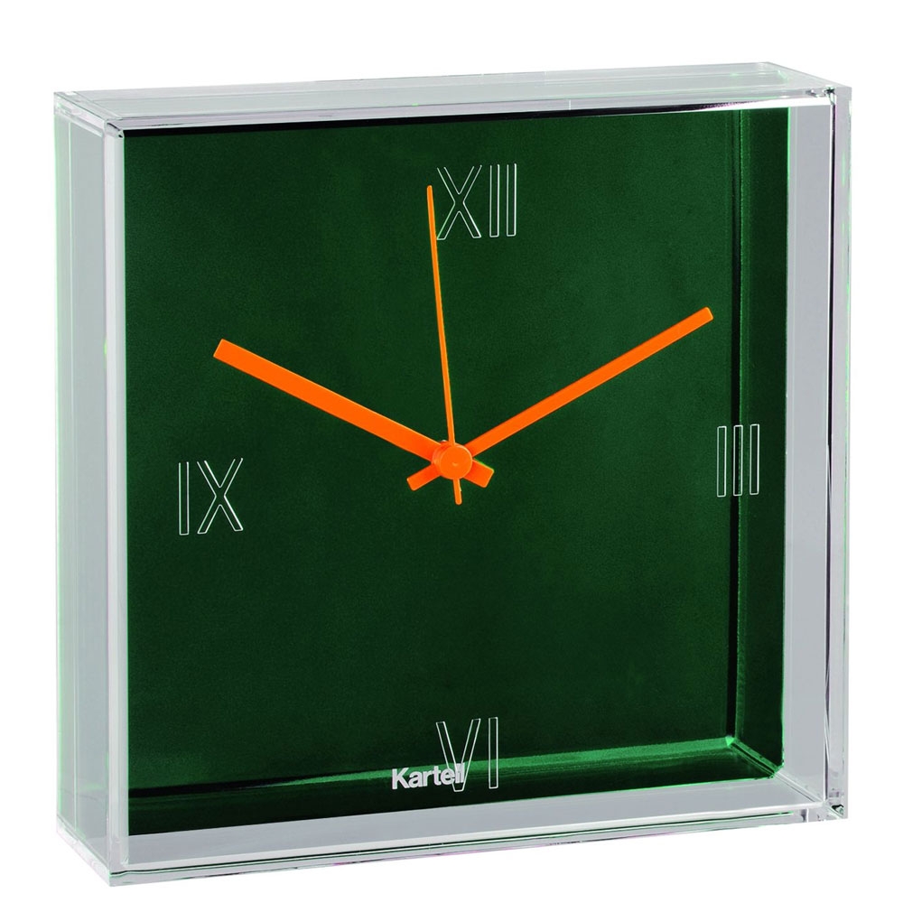 Ceas Kartell Tic&Tac design Philippe Starck & Eugeni Quitllet 30x30cm verde menta metalizat