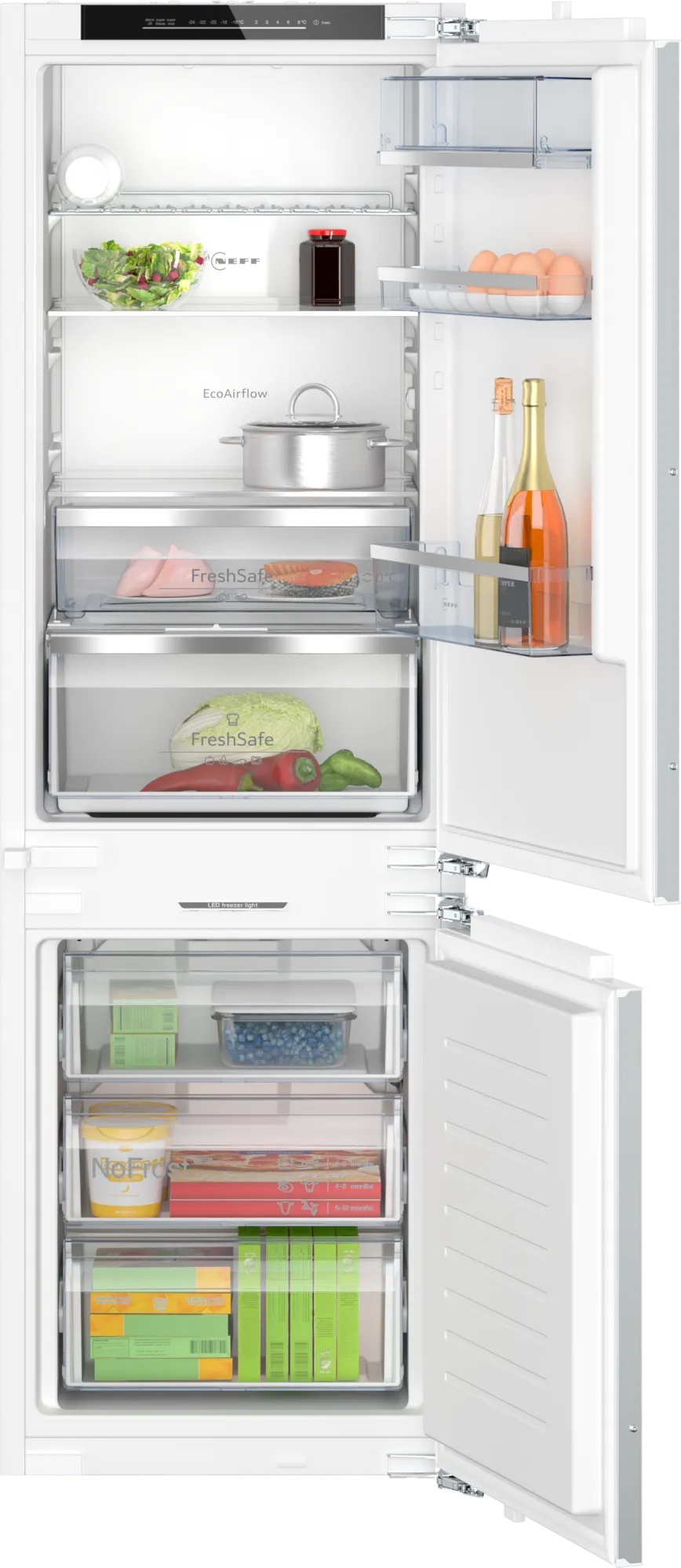 Combina frigorifica incorporabila Neff N70 260 litri NoFrost usi SoftClose clasa D 260