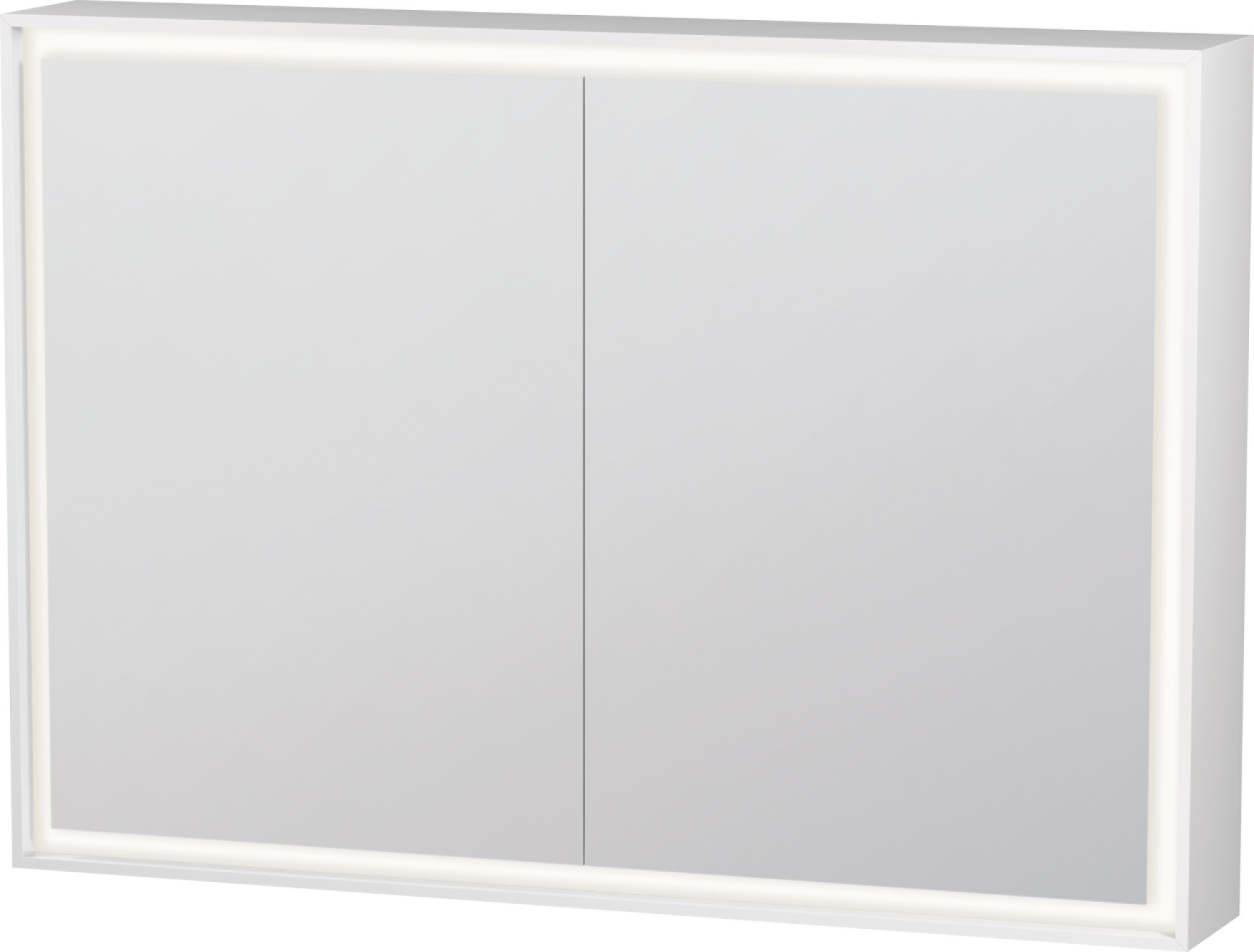 Dulap cu oglinda Duravit L-Cube 1000 cu iluminare LED si 2 rafturi sticla Duravit imagine noua