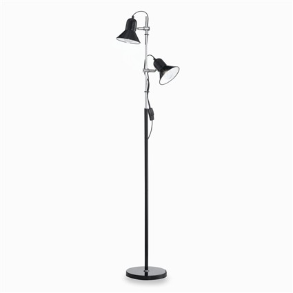 Lampadar Ideal Lux Polly PT2 2x60W 22x154cm negru Ideal Lux