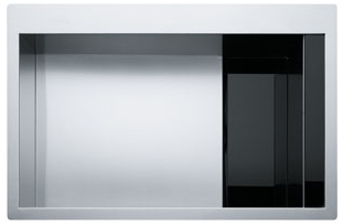 Chiuveta bucatarie Franke Crystal Line CLV 210 cu 1 cuva 780x512mm inox – sticla finisaj Cristallo Nero Franke imagine noua elgreco.ro