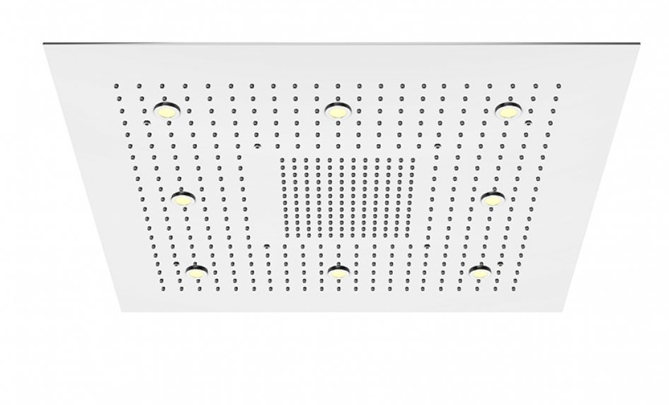Palarie de dus Steinberg Sensual Rain seria 390 800x800mm iluminare LED inox sensodays.ro imagine bricosteel.ro