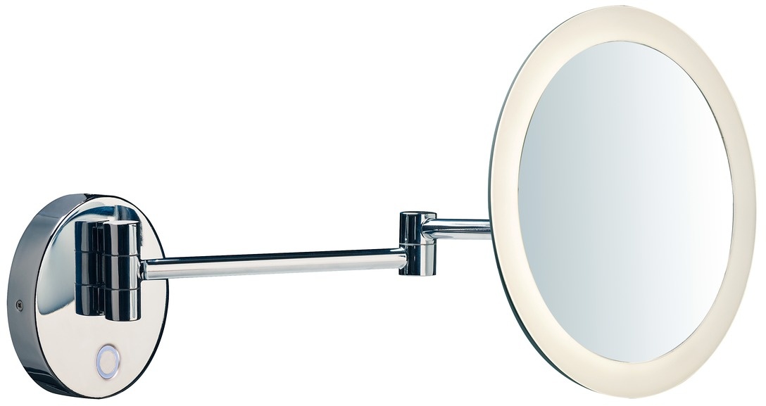 Oglinda cosmetica de perete SLV Maganda WL iluminare LED 4.8W d21.6cm IP44 crom sensodays.ro