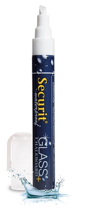 Marker creta Securit Waterproof Medium 2-6mm alb Securit imagine 2022 by aka-home.ro