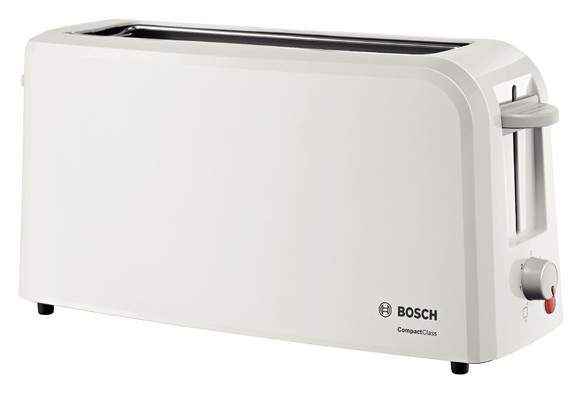 Prajitor de paine Bosch CompactClass TAT3A001 long slot suport chifle sertar firimituri alb/gri deschis Bosch imagine noua 2022