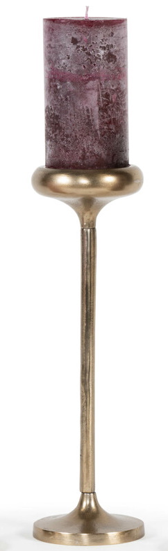 Suport lumanari Deko Senso Ø11 x 38cm metal auriu antichizat