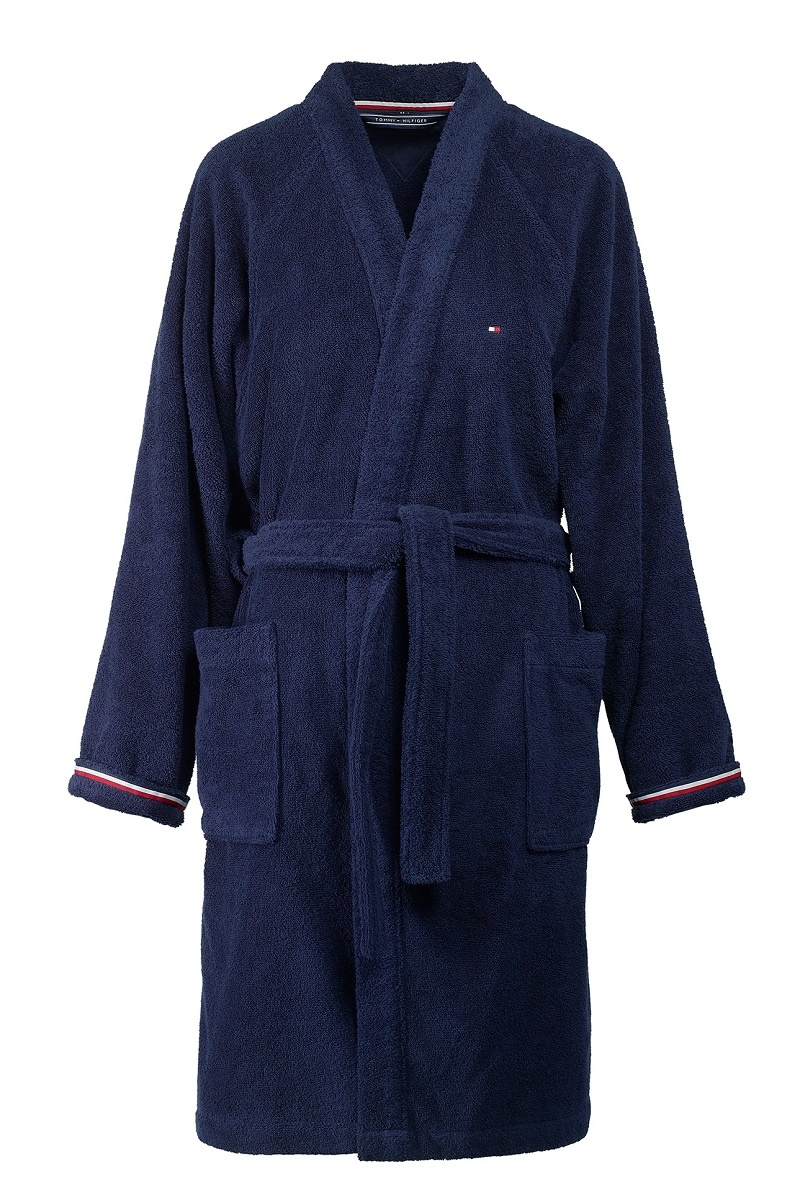 Halat de baie kimono Tommy Hilfiger Plain 3 XL Albastru Navy