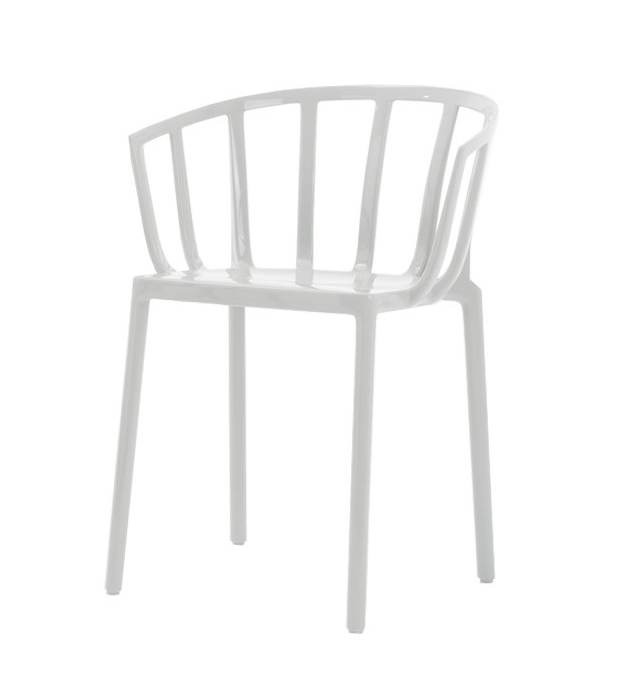 Set 2 scaune Kartell Venice design Philippe Starck alb Alb imagine noua
