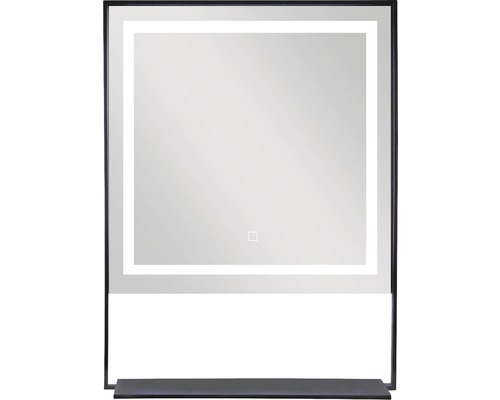 Oglinda cu iluminare LED Sanotechnik Soho 60x80cm cu etajera si dezaburire Sanotechnik imagine noua