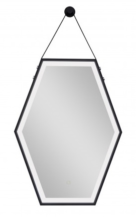 Oglinda cu iluminare LED Sanotechnik Soho 60x80cm rama neagra comanda tactila Sanotechnik imagine noua 2022
